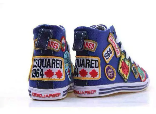 chaussures montante style dsquared2 pas chere chaussures high top bleu